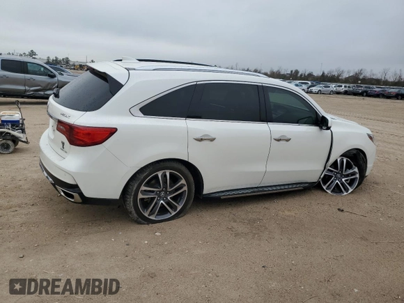 2017 Acura MDX w/Advance Pkg with VIN 5FRYD4H89HB014502, listed as a Copart auction lot 47107355 with 103,737 mi miles and Salvage Title. Bid and sale history available at carsss.com. Image 3.
