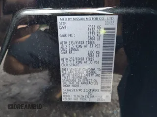 2023 Nissan Murano SV с VIN 5N1AZ2BJ7PC110995, выставлен на аукционе IAAI как лот 42426861 с пробегом 48 185 миль миль и . История ставок и продаж доступна на DreamBid. Изображение 9.