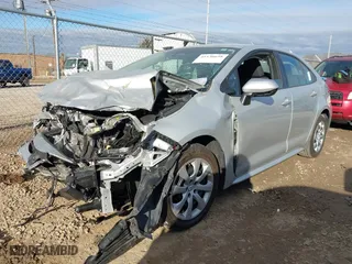 2023 Toyota Corolla LE with VIN 5YFB4MDE4PP058865, listed as a IAAI auction lot 41130658 with 47,264 mi miles. Bid and sale history available at carsss.com. Image 2.