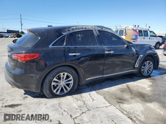 2016 Infiniti QX70 with VIN JN8CS1MU5GM671391, listed as a Copart auction lot 47544115 with 111,425 mi miles and Salvage title. Bid and sale history available at DreamBid. Image 3.