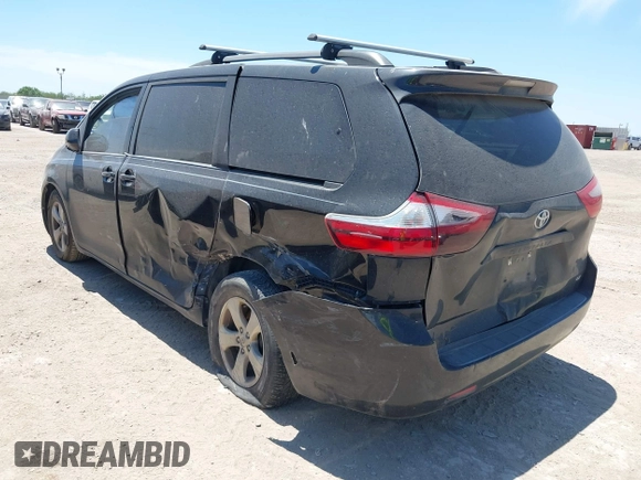 2015 Toyota Sienna LE AAS with VIN 5TDKK3DC7FS687525, listed as a IAAI auction lot 42250458 with 140,429 mi miles and . Bid and sale history available at DreamBid. Image 3.