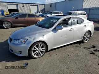 2007 Lexus IS 250 with VIN JTHBK262372032977, listed as a Copart auction lot 51459215 with 121,736 mi miles and Salvage Title. Bid and sale history available at carsss.com. Image 1.