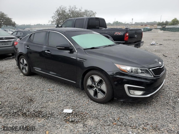 2013 Kia Optima Hybrid EX with VIN KNAGM4ADXD5053550, listed as a Copart auction lot 48962205 with 166,117 mi miles and Salvage Title. Bid and sale history available at carsss.com. Image 4.