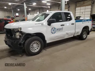 2019 Chevrolet Silverado 1500 Work Truck with VIN 1GCRYAEF0KZ272713, listed as a Copart auction lot 82215444 with 144,792 mi miles and Salvage Title. Bid and sale history available at DreamBid. Image 1.