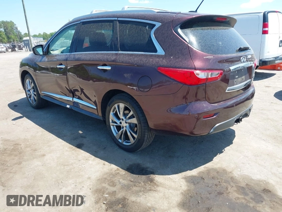 2013 Infiniti JX35 z VIN 5N1AL0MM5DC325543, wystawiony jako IAAI lot #42179986 z przebiegiem 174 743 mil mil oraz . Historia ofert i sprzedaży dostępna na DreamBid. Obrazek 3.