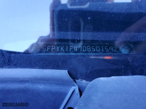 2013 Honda Ridgeline RTS with VIN 5FPYK1F47DB501592, listed as a Copart auction lot 63582403 with 436,565 mi miles and Salvage Title. Bid and sale history available at carsss.com. Image 12.