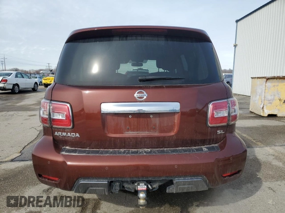 2020 Nissan Armada SL with VIN JN8AY2NC2LX518378, listed as a Copart auction lot 45542265 with 56,386 mi miles and Salvage Title. Bid and sale history available at carsss.com. Image 6.