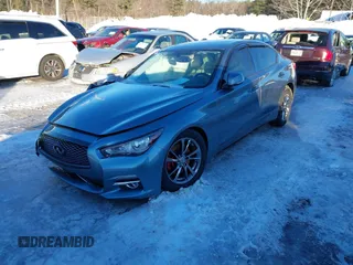 2017 Infiniti Q50 3.0t Premium with VIN JN1EV7AR0HM838534, listed as a IAAI auction lot 41625322 with 130,090 mi miles. Bid and sale history available at carsss.com. Image 2.