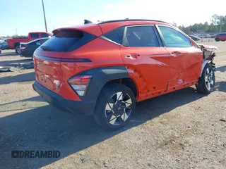 2024 Hyundai Kona SEL with VIN KM8HBCABXRU096414, listed as a IAAI auction lot 41309208 with 7,765 mi miles and . Bid and sale history available at carsss.com. Image 4.