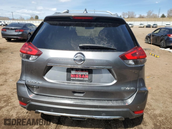2019 Nissan Rogue SV with VIN JN8AT2MV1KW393590, listed as a Copart auction lot 50365955 with 107,923 mi miles and Salvage Title. Bid and sale history available at carsss.com. Image 6.