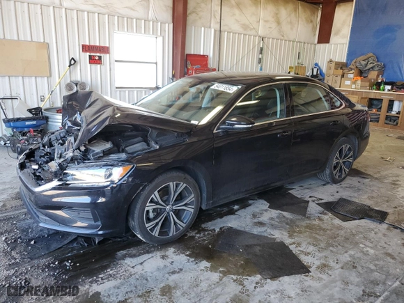 2020 Volkswagen Passat 2.0T SEL with VIN 1VWCA7A37LC014487, listed as a Copart auction lot 54011854 with 47,822 mi miles and Salvage Title. Bid and sale history available at carsss.com. Image 1.