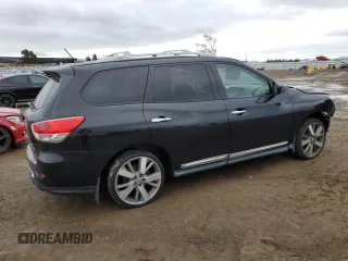 2015 Nissan Pathfinder Platinum with VIN 5N1AR2MM8FC642603, listed as a Copart auction lot 43323565 with 122,493 mi miles and Salvage title. Bid and sale history available at DreamBid. Image 3.