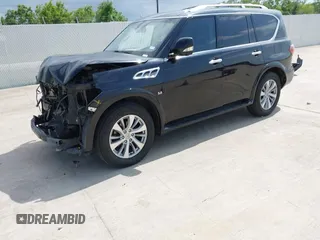 2017 Infiniti QX80 Signature Edition with VIN JN8AZ2NE8H9155644, listed as a IAAI auction lot 42445518 with 155,107 mi miles and . Bid and sale history available at DreamBid. Image 2.