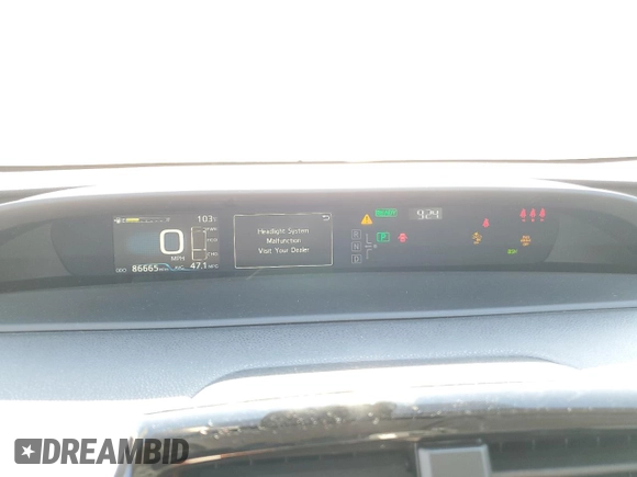 2019 Toyota Prius LE with VIN JTDL9RFUXK3001756, listed as a Copart auction lot 63531135 with 86,665 mi miles and Salvage title. Bid and sale history available at DreamBid. Image 9.