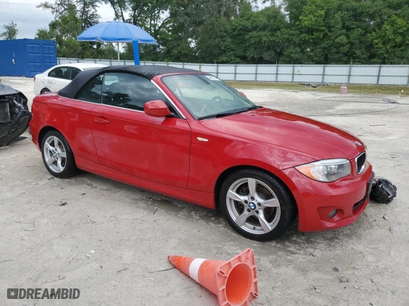 2012 BMW 1 Series 128i with VIN WBAUL7C52CVE87329, listed as a Copart auction lot 52867624 with 91,237 mi miles and Salvage Title. Bid and sale history available at carsss.com. Image 4.