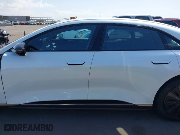 2025 Lucid Air Pure with VIN 50EA1PGA7SA001096, listed as a IAAI auction lot 41950025 with 3,502 mi miles. Bid and sale history available at carsss.com. Image 15.
