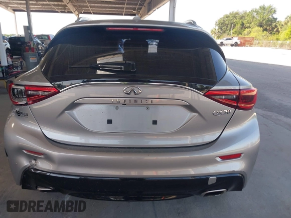2018 Infiniti QX30 Pure with VIN SJKCH5CPXJA002505, listed as a IAAI auction lot 42276620 with 90,555 mi miles and . Bid and sale history available at DreamBid. Image 16.