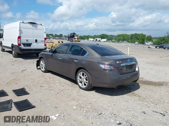 2012 Nissan Maxima SV with VIN 1N4AA5AP4CC828202, listed as a IAAI auction lot 42668292 with 153,030 mi miles and . Bid and sale history available at DreamBid. Image 3.
