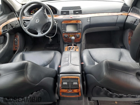 2003 Mercedes-Benz S-Class 5.0L with VIN WDBNG75JX3A326428, listed as a Copart auction lot 48180135 with 0 mi miles and Salvage Title. Bid and sale history available at carsss.com. Image 8.