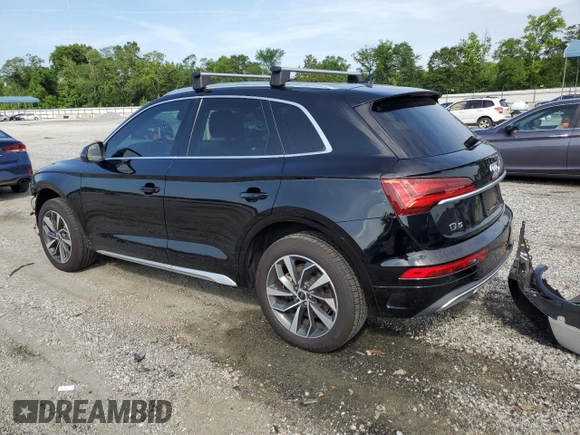 2021 Audi Q5 Premium Plus with VIN WA1BAAFY8M2011079, listed as a Copart auction lot 60714455 with 78,883 mi miles and Salvage title. Bid and sale history available at DreamBid. Image 2.