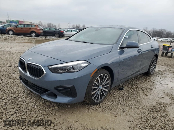 2022 BMW 2 Series 228i with VIN WBA53AK08N7L07962, listed as a Copart auction lot 44327845 with 8,844 mi miles and Salvage Title. Bid and sale history available at carsss.com. Image 1.