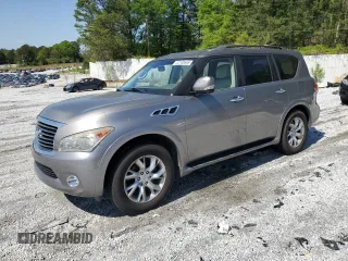 2012 Infiniti QX56 7-passenger with VIN JN8AZ2NF6C9519027, listed as a Copart auction lot 52183665 with 181,761 mi miles and Salvage title. Bid and sale history available at DreamBid. Image 1.