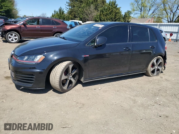 2015 Volkswagen Golf GTI SE with VIN 3VW5T7AU4FM019368, listed as a Copart auction lot 53050725 with 102,297 mi miles and Salvage Title. Bid and sale history available at carsss.com. Image 1.