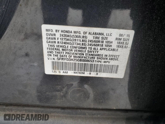 2016 Acura MDX with VIN 5FRYD3H25GB008653, listed as a Copart auction lot 42112005 with 139,712 mi miles and Salvage Title. Bid and sale history available at carsss.com. Image 13.