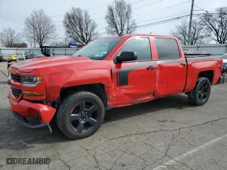2018 Chevrolet Silverado 1500 Custom with VIN 3GCUKPEC7JG208655, listed as a Copart auction lot 50226085 with 119,941 mi miles and Salvage Title. Bid and sale history available at carsss.com. Image 1.