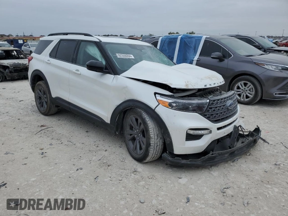 2023 Ford Explorer XLT with VIN 1FMSK7DH0PGA74849, listed as a Copart auction lot 82350204 with 22,213 mi miles and Salvage Title. Bid and sale history available at carsss.com. Image 4.