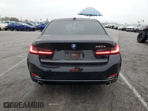 2023 BMW 3 Series 330e with VIN 3MW39FF01P8D05937, listed as a Copart auction lot 44490215 with 40,324 mi miles and Salvage Title. Bid and sale history available at carsss.com. Image 6.