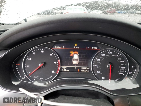 2016 Audi A6 Premium Plus with VIN WAUGFAFC8GN016509, listed as a Copart auction lot 52163905 with 136,724 mi miles and Salvage title. Bid and sale history available at DreamBid. Image 9.