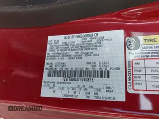 2007 Ford Mustang Deluxe with VIN 1ZVFT80N375240875, listed as a IAAI auction lot 41924554 with 161,726 mi miles. Bid and sale history available at carsss.com. Image 9.