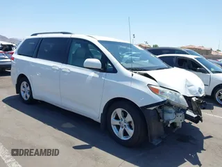 2013 Toyota Sienna LE AAS with VIN 5TDKK3DCXDS324391, listed as a IAAI auction lot 42304176 with 211,932 mi miles and . Bid and sale history available at DreamBid. Image 1.