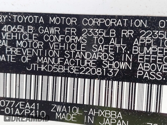 2014 Lexus CT 200h с VIN JTHKD5BH3E2208137, выставлен на аукционе IAAI как лот 42589644 с пробегом 137 761 миль миль и . История ставок и продаж доступна на DreamBid. Изображение 9.