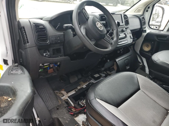 2022 Ram ProMaster Cargo Van with VIN 3C6LRVDG0NE134536, listed as a Copart auction lot 46466655 with 0 mi miles and Salvage Title. Bid and sale history available at carsss.com. Image 8.