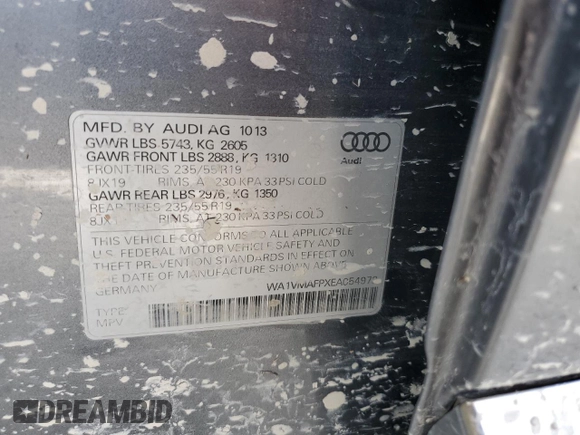 2014 Audi Q5 Prestige z VIN WA1VMAFPXEA054972, wystawiony jako Copart lot #77451394 z przebiegiem Nie podano mil oraz Szkoda całkowita • Salvage title. Historia ofert i sprzedaży dostępna na DreamBid. Obrazek 13.