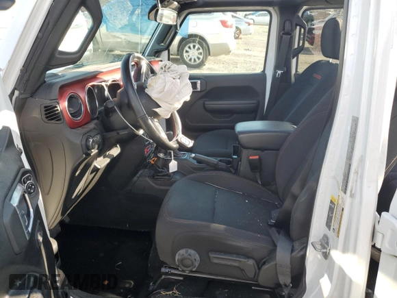 2021 Jeep Wrangler Unlimited Rubicon with VIN 1C4HJXFN6MW685250, listed as a Copart auction lot 48912085 with 48,049 mi miles and Salvage Title. Bid and sale history available at DreamBid. Image 7.