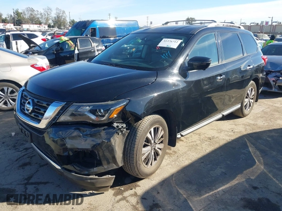 2017 Nissan Pathfinder SV with VIN 5N1DR2MN1HC630141, listed as a IAAI auction lot 41376712 with 75,133 mi miles and . Bid and sale history available at DreamBid. Image 2.
