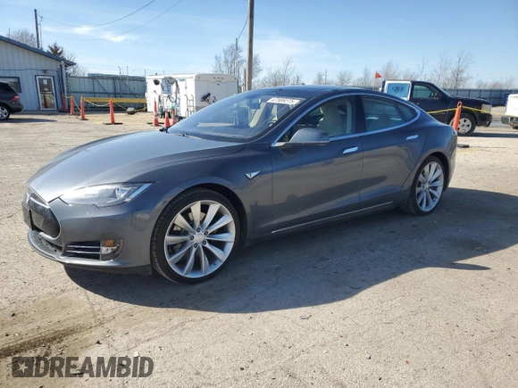 2014 Tesla Model S 60 with VIN 5YJSA1S17EFP47508, listed as a Copart auction lot 47589275 with 108,151 mi miles and Salvage Title. Bid and sale history available at DreamBid. Image 1.