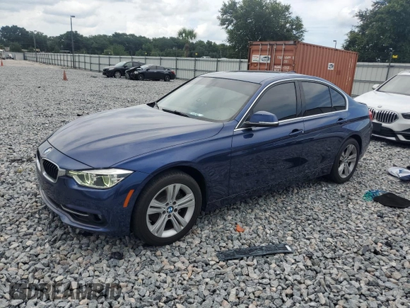 2018 BMW 3 Series 330i xDrive with VIN WBA8D9C54JEM31705, listed as a Copart auction lot 58026075 with 80,344 mi miles and Salvage title. Bid and sale history available at DreamBid. Image 1.
