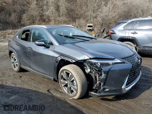 2024 Lexus UX 250h Premium with VIN JTHP9JBH1R2075173, listed as a Copart auction lot 46299615 with 1,738 mi miles and Salvage Title. Bid and sale history available at DreamBid. Image 4.