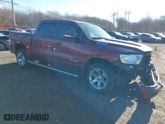 2019 Ram 1500 Big Horn/Lone Star with VIN 1C6SRFFT2KN647936, listed as a IAAI auction lot 41294403 with 123,834 mi miles. Bid and sale history available at carsss.com. Image 1.