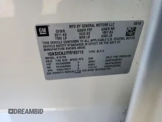 2015 GMC Yukon Denali with VIN 1GKS2CKJ7FR183710, listed as a Copart auction lot 49074135 with 230,526 mi miles and Salvage Title. Bid and sale history available at carsss.com. Image 15.