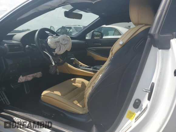 2017 Lexus RC 200t with VIN JTHHA5BC9H5007109, listed as a Copart auction lot 60424705 with 52,543 mi miles and Salvage title. Bid and sale history available at DreamBid. Image 8.
