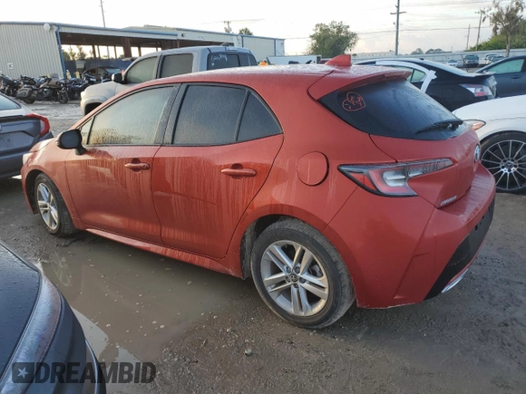 2019 Toyota Corolla Hatchback SE with VIN JTNK4RBE0K3049349, listed as a Copart auction lot 73725114 with 0 mi miles and Salvage Title. Bid and sale history available at carsss.com. Image 2.