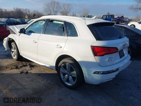 2018 Audi Q5 Premium Plus with VIN WA1BNAFY9J2204115, listed as a IAAI auction lot 41216503 with 1 mi miles. Bid and sale history available at carsss.com. Image 3.