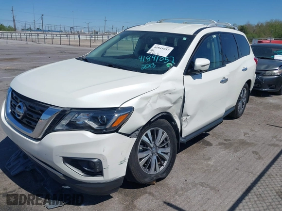 2018 Nissan Pathfinder SL with VIN 5N1DR2MN5JC610240, listed as a IAAI auction lot 41841057 with 100,217 mi miles and . Bid and sale history available at DreamBid. Image 14.