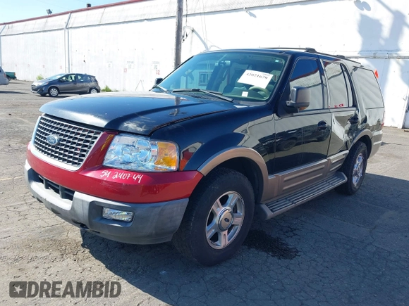 2003 Ford Expedition Eddie Bauer z VIN 1FMFU18L43LC23174, wystawiony jako IAAI lot #42021679 z przebiegiem 240 025 mil mil oraz . Historia ofert i sprzedaży dostępna na DreamBid. Obrazek 17.