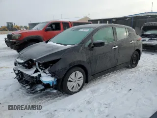 2025 Nissan LEAF S with VIN 1N4AZ1BV7SC562719, listed as a Copart auction lot 44750725 with 1,319 mi miles and Salvage Title. Bid and sale history available at carsss.com. Image 1.